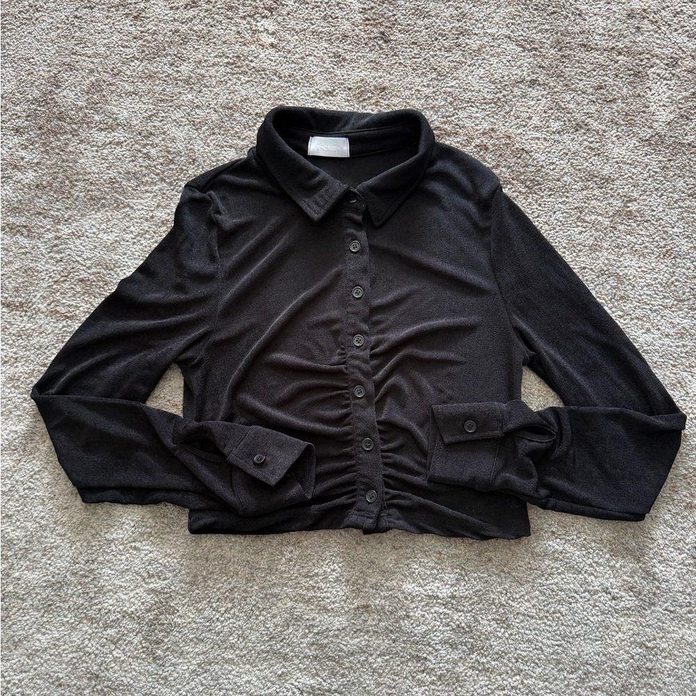 Isalis Rouched Button Down Shirt - image 1